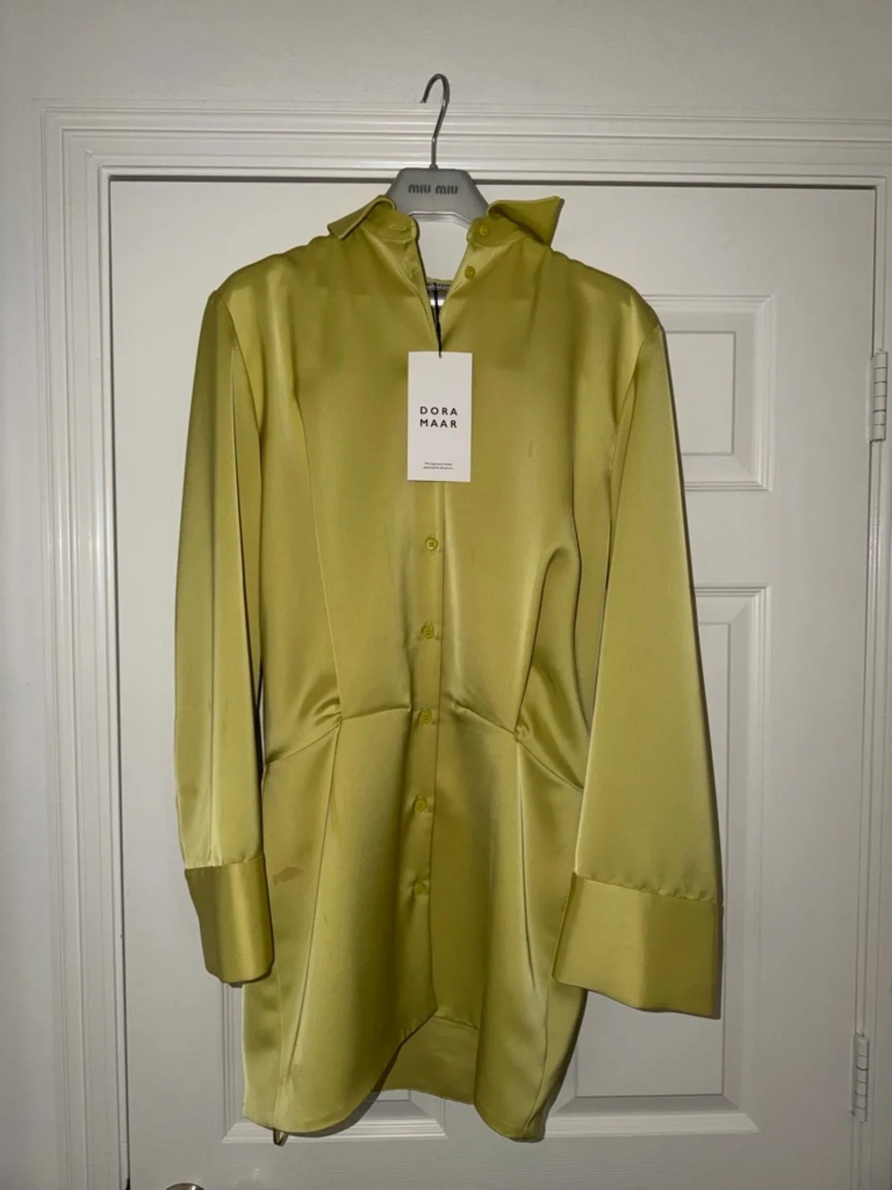 The Attico Margot Shirt Mini Dress - Size M/US 6 - Picture 3 of 8